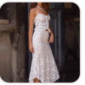 12th Tribe Rosemary White Lace Maxi XS